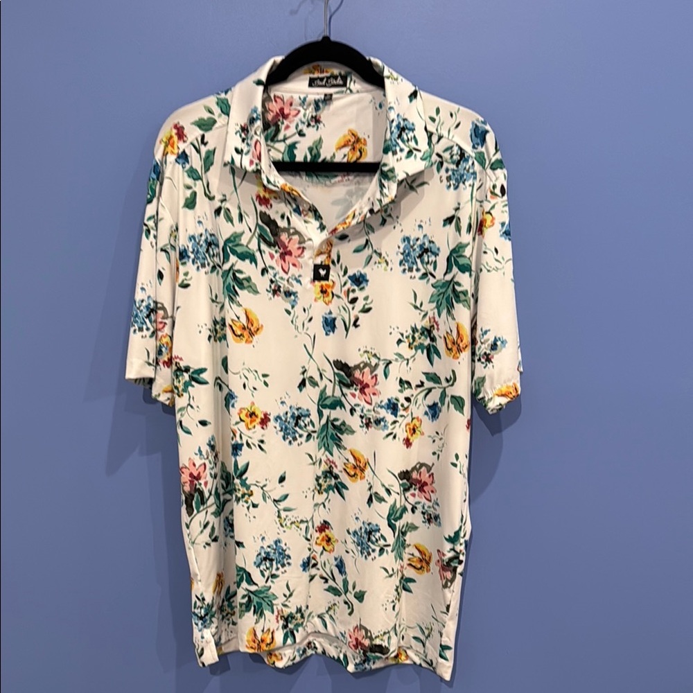 Bad Birdie Multicolor Floral Polo